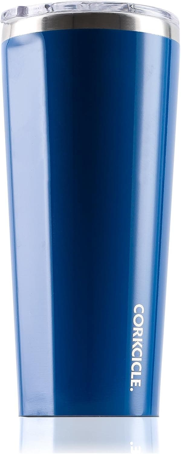Corkcicle Tumbler-Classic Collection-Triple Insulated Stainless Steel Travel Mug, 24 oz, Gloss Riviera Blue