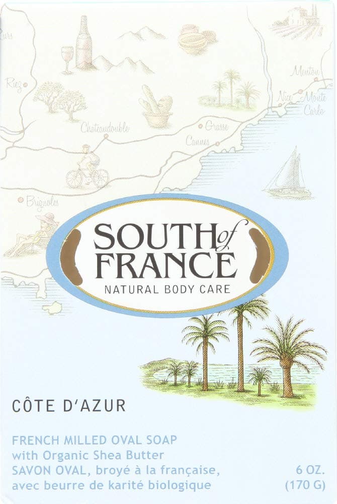 South Of France French Milled Oval Soap D Azur Oz, Cote D'Azur, 6 Ounce