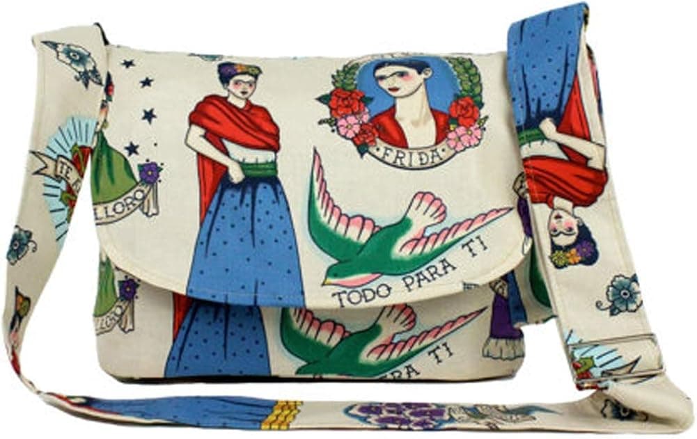Hemet Colorful Frida Messenger Bag Beige