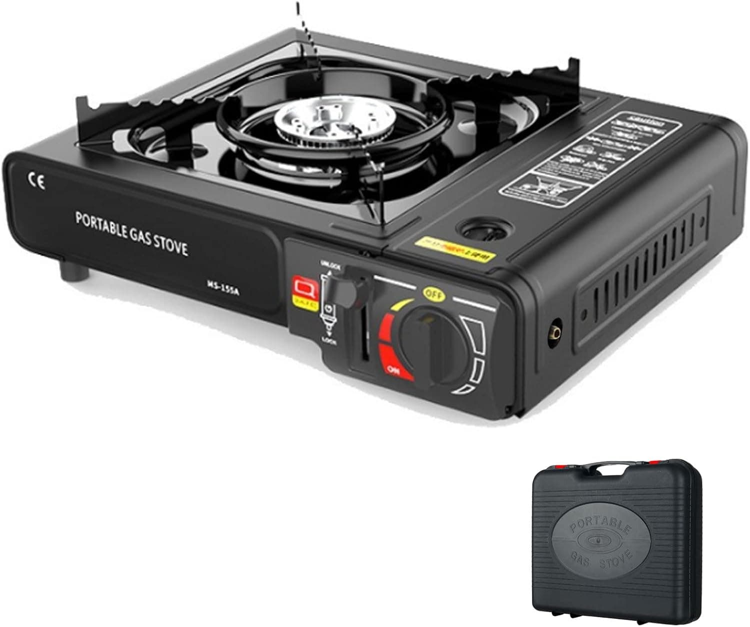 Camping Accessories Portable Gas Grill - RFAIKA Outdoor Windproof Butane Camp Stove, Gas Tank And Liquefied Gas Tank Can be Used, With Portable Box to Meet any of Your Needs