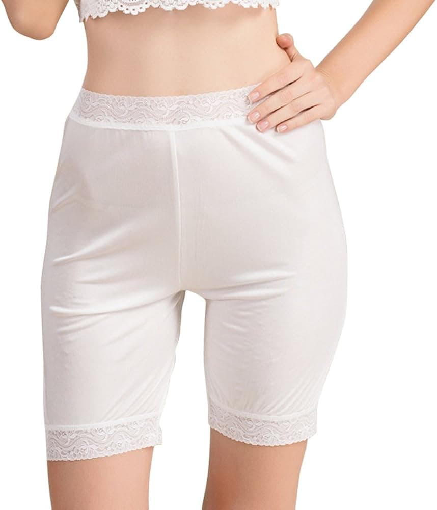 Women Short Leggings Mid-Thigh Legging Lace Undershorts