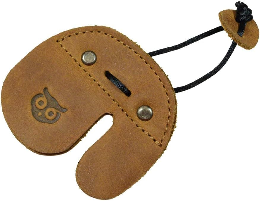 Hide & Drink, Rustic Leather Archery Finger Tab, Protect Guard for Recurve Bows, Fingers Protector, Shooting Practice Gear Sports & Outdoors Handmade