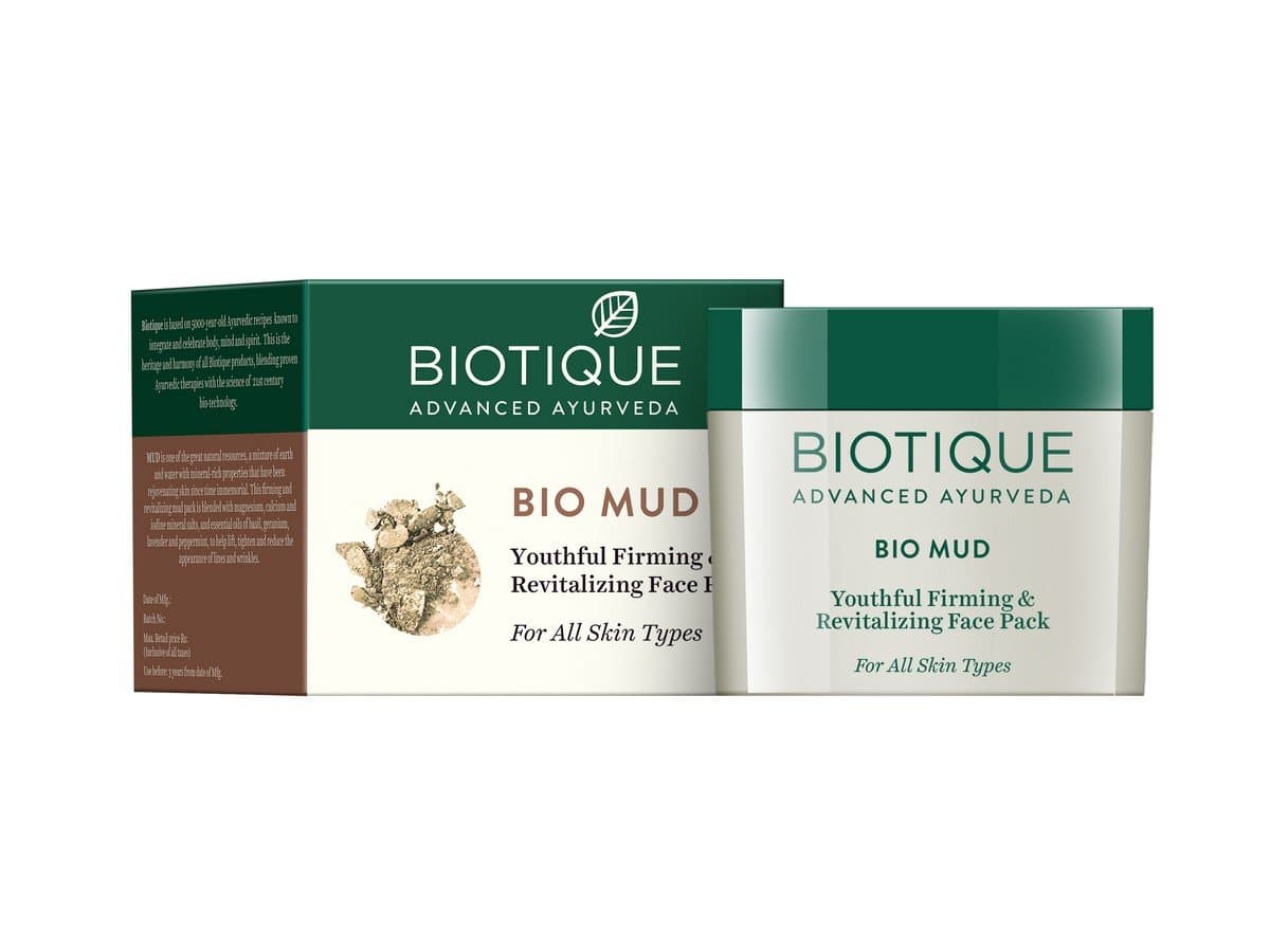 Biotique Bio Mud Youthful Firming & revitalizing Face Pack 75 gm I For all Skin Type I For Firming And Revitalizing Skin I Reduces Fine Lines And Wrinkles.