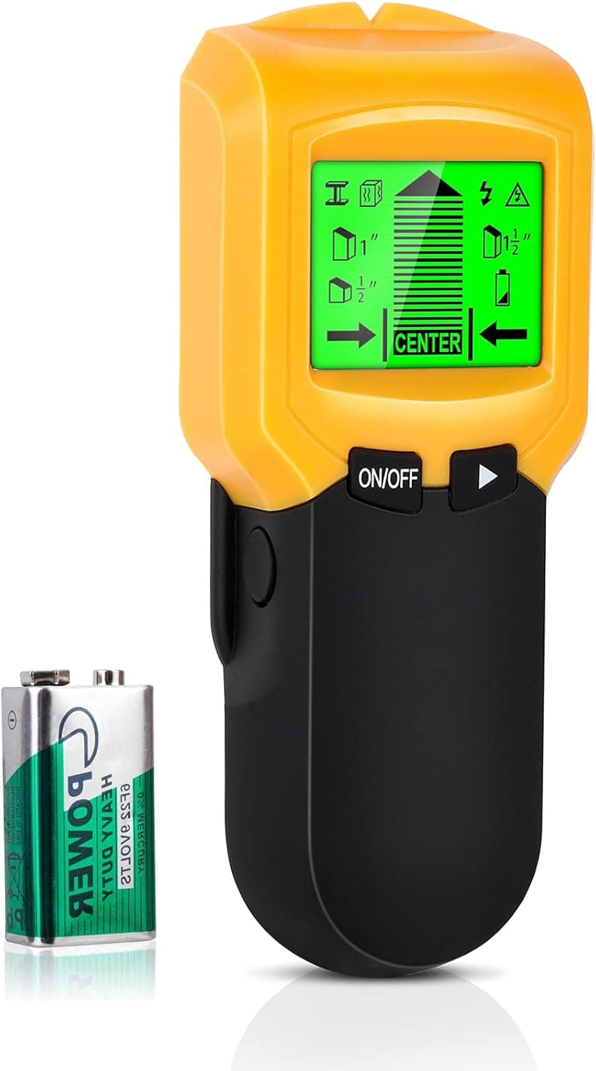 Stud Finder Sensor Wall Scanner 5 in 1 Electronic Stud Sensor Beam Finders Wall Detector Center Finding with LCD Display for Wood Metal Studs AC Wire Joist Detection