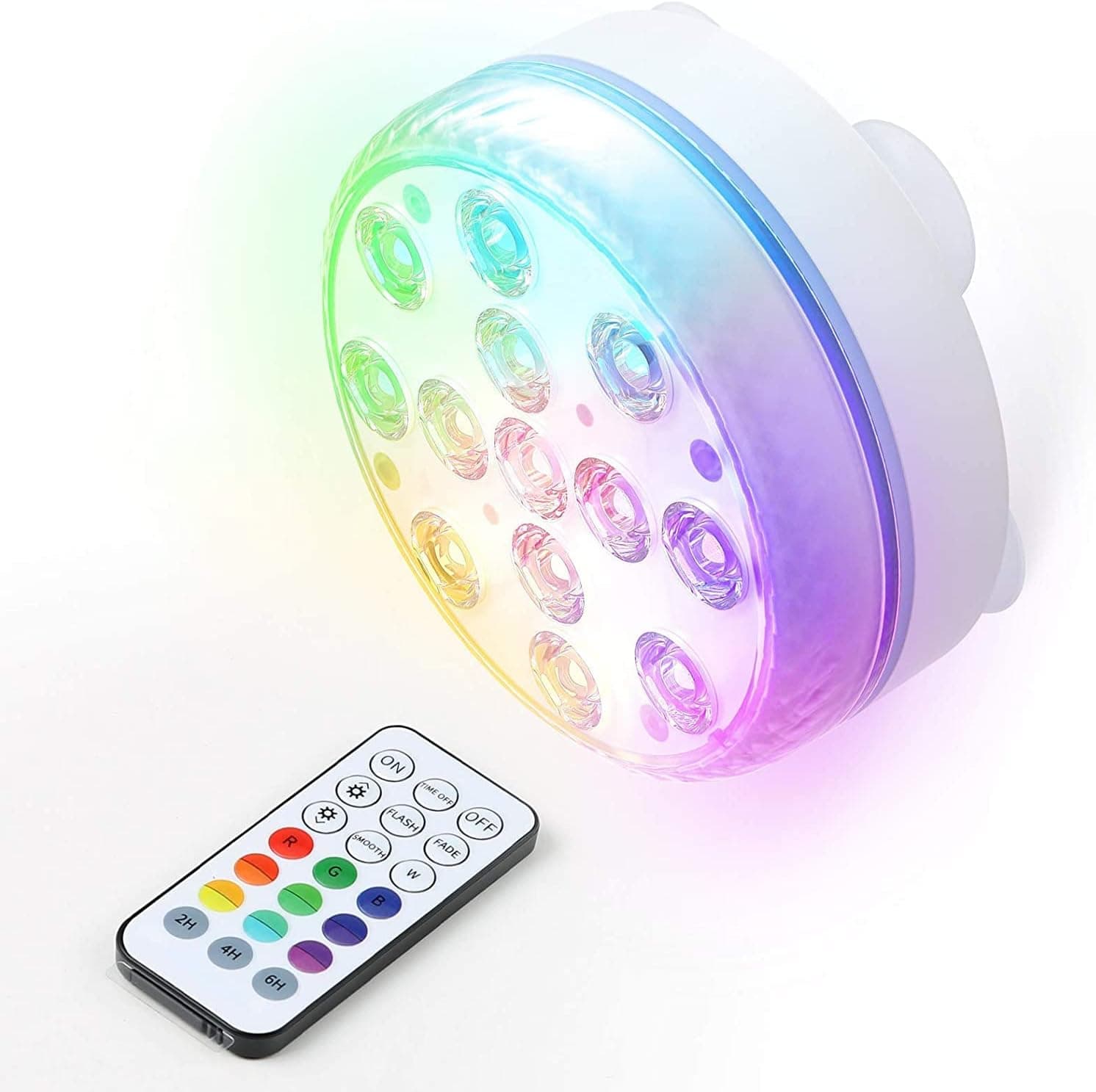 Submersible LED Pool Light, Color Submersible LED Lights with Remote RF - Inground Pool Light IP68 Waterproof, with 16 RGB Dynamic Color Battery Operated for Pond Fountain Vase Garden Party