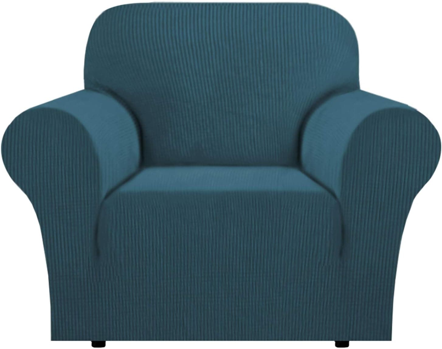 Flamingo P High Stretch Sofa Slipcover Non Slip Armchair Cover for Living Room Washable Pet Furniture Protector Covers with Elastic Bottom, Thick Jacquard Fabric (Small, Deep Teal)