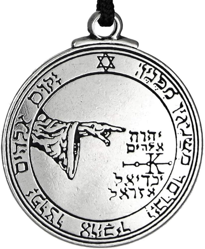 Pewter Pentacle of the Moon Talisman Pendant from The Key of Solomon