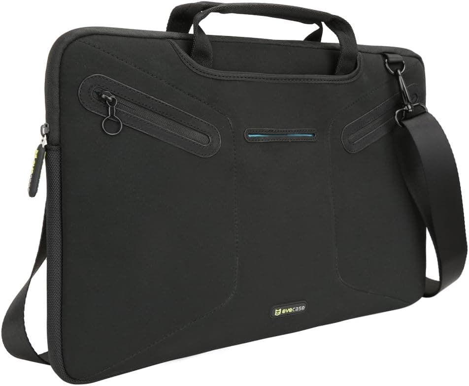 Evecase 10.6~11.6 inch Tablet/Laptop/Chromebook/MacBook Multi-Functional Neoprene Messenger Case Tote Bag with Handle and Carrying Strap (Purple)