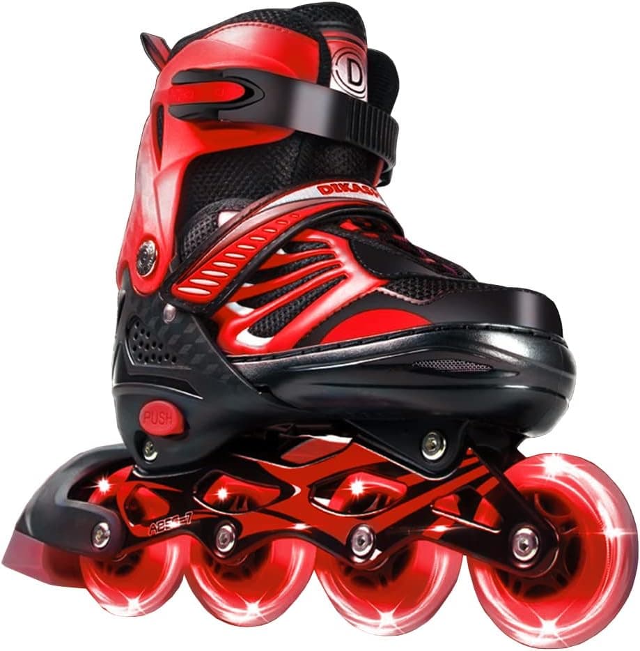 Adjustable Inline Skates for Kids and Adults with Full Light Up Wheels , Fun Roller Blades for Kids, Beginner Roller Skates for Girls, Men and Ladies