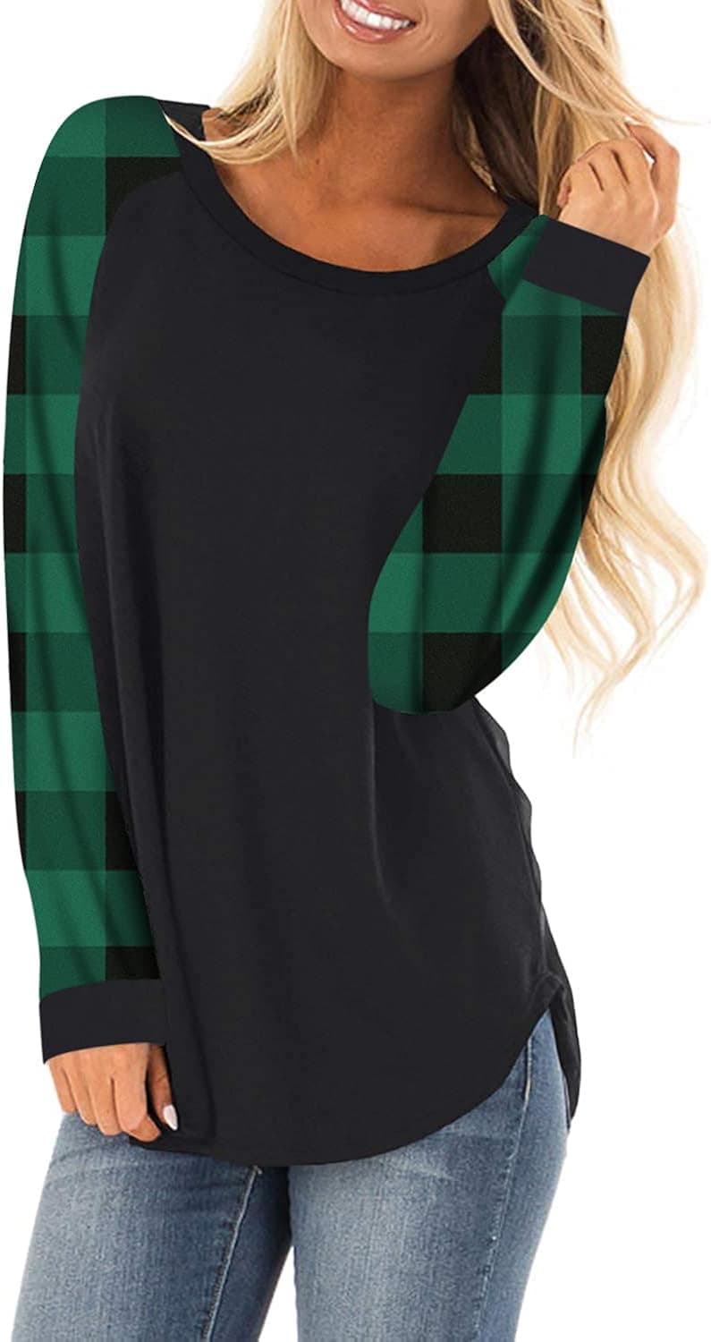 HARHAY 2023 Women's Cotton Knitted Long Sleeve Lightweight Tunic Sweatshirt Tops