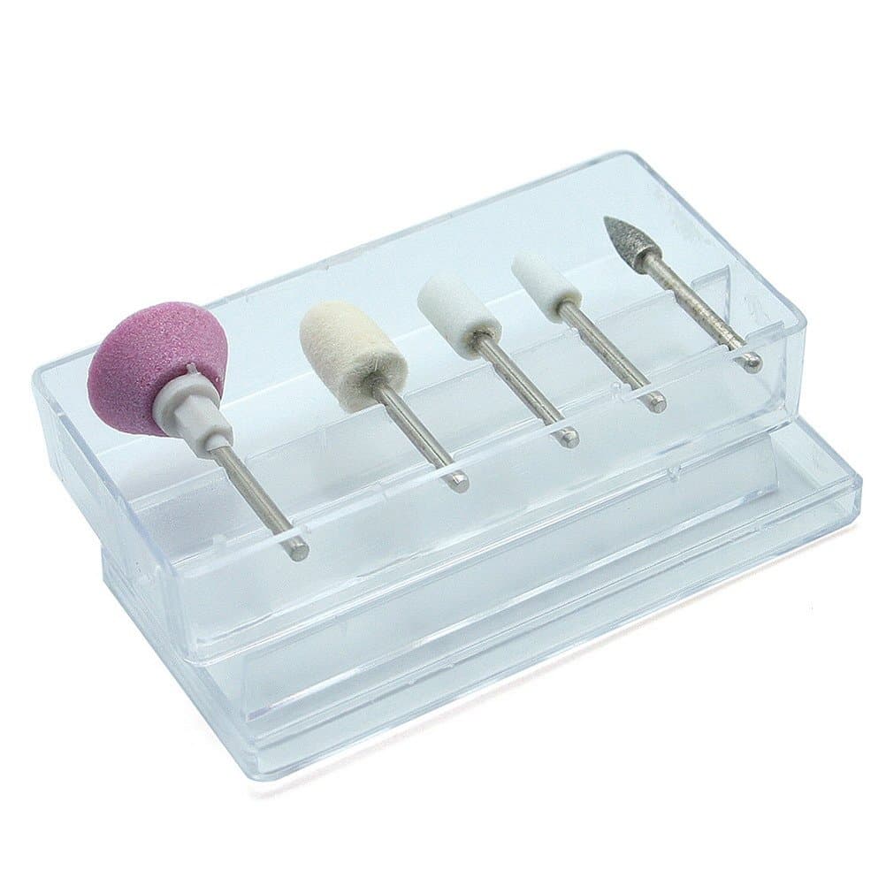 Nail Art 5 Drill File Bits For Acrylic Manicure Electric Machine Carver