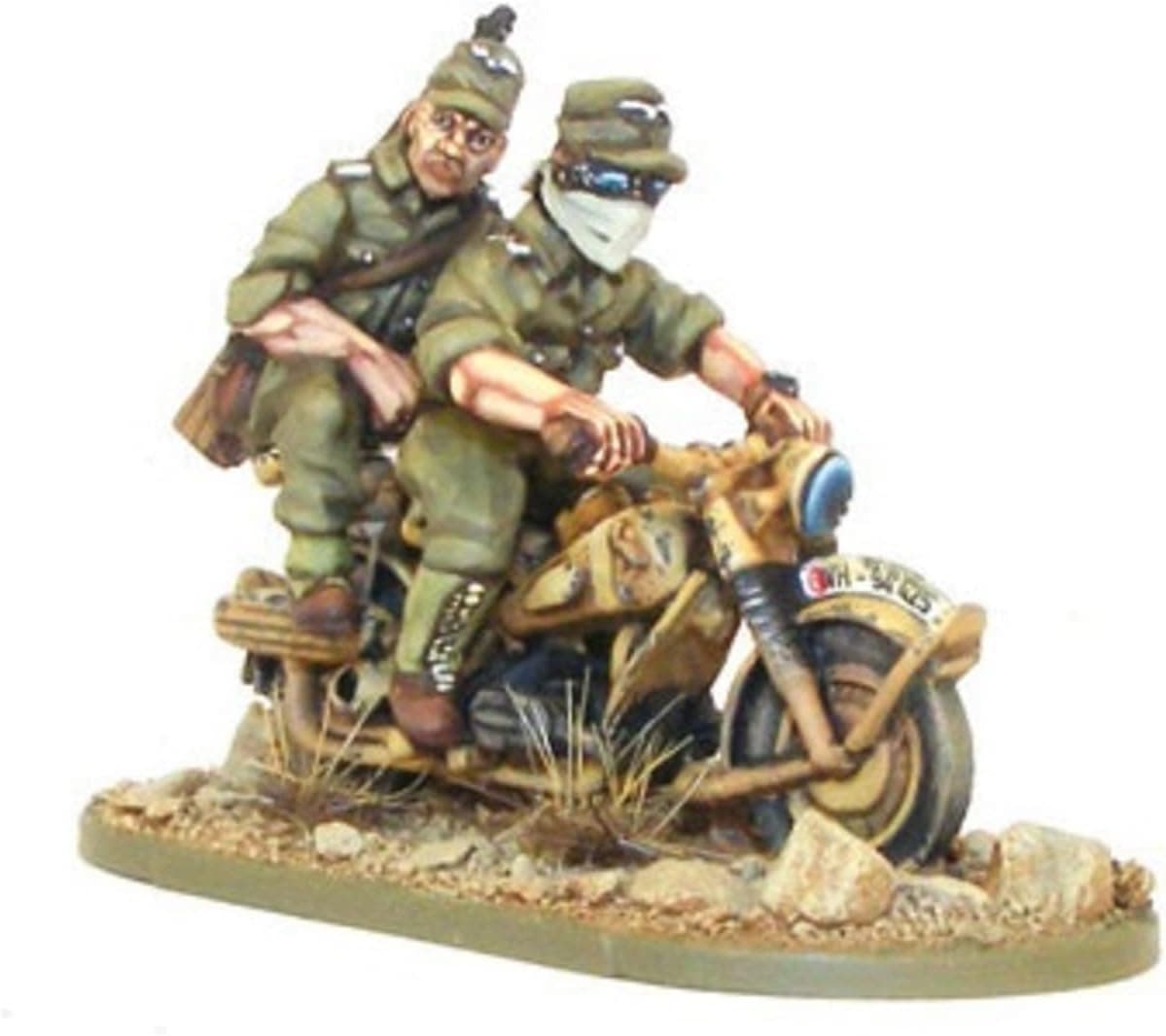 Africka Korps Kradschutzen Motorcycle Miniature
