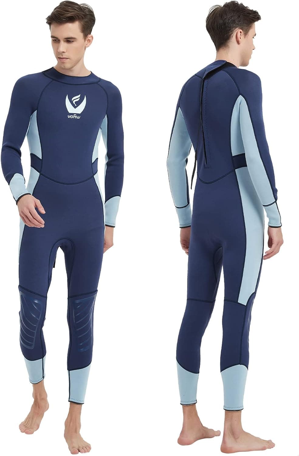 Vofiw Mens Womens Wetsuit 3mm Neoprene Full Body Back Zipper Wet Suits Keep Warm Diving Suit Thermal Swimsuit for Snorkeling Diving Surfing Swimming
