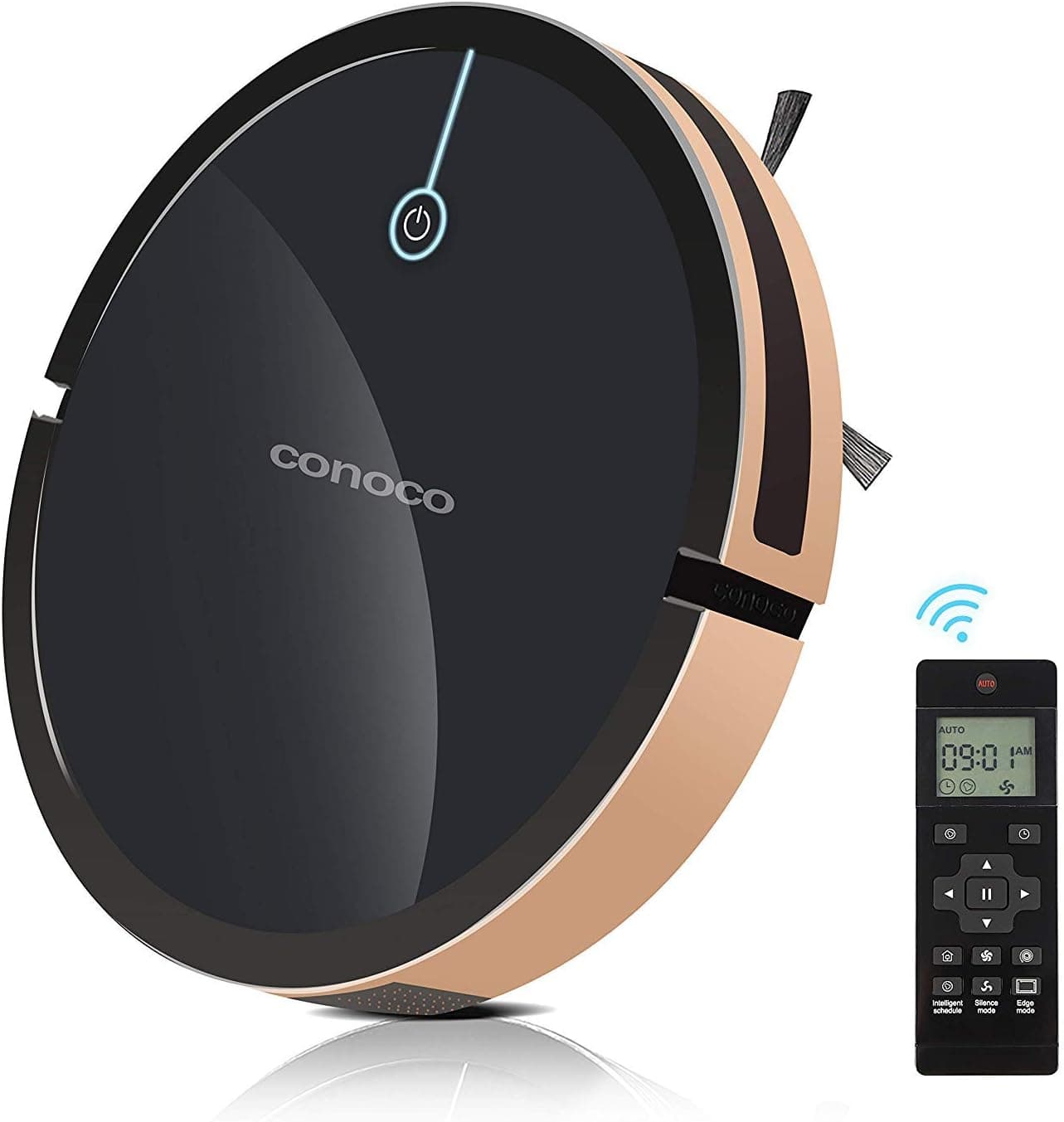 Robotic Vacuum Cleaner - 2000Pa Suction Robot Vacuum, Robotic Vacuum for Pet Hair, Hard Floor to Thin Carpets Self-Charging