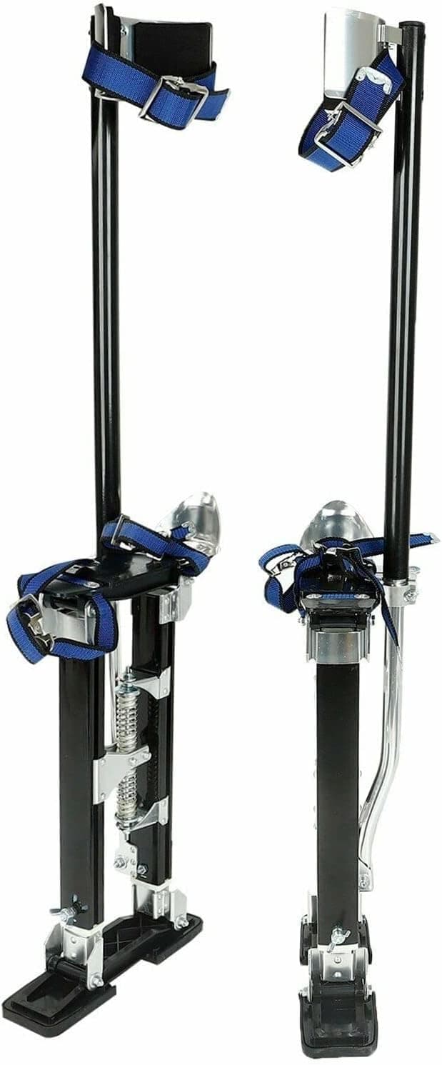 Adjustable Black Drywall Stilts 18-30 Inch Professional Grade Aluminum Tool Stilt for Painting Painter Taping