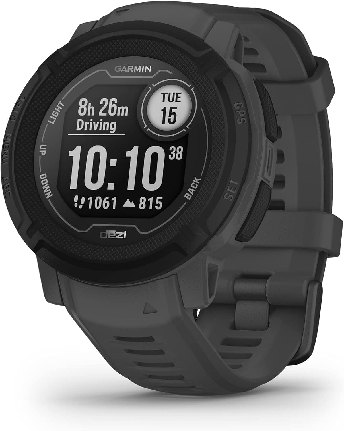 Garmin Instinct 2, dezl Edition, Rugged Trucking Smartwatch, Easy Break Planning, Compatible with the dezl OTR Navigator, Black