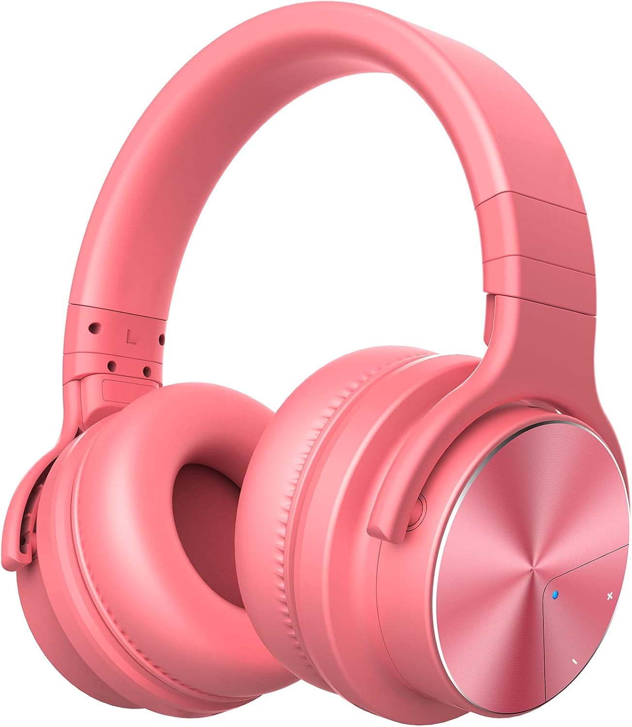 Silensys E7 PRO Active Noise Cancelling Headphones Bluetooth Headphones with Microphone Deep Bass Wireless Headphones Over Ear, Comfortable Fit, 30H Playtime for TV/Computer/Cellphone, Pink
