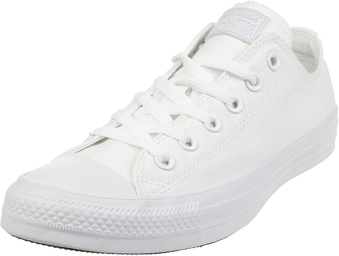 Converse Unisex Chuck Taylor All Star Ox Low Top Classic WHITE/WHITE (CANVAS) Sneakers - Men 6 / Women 8