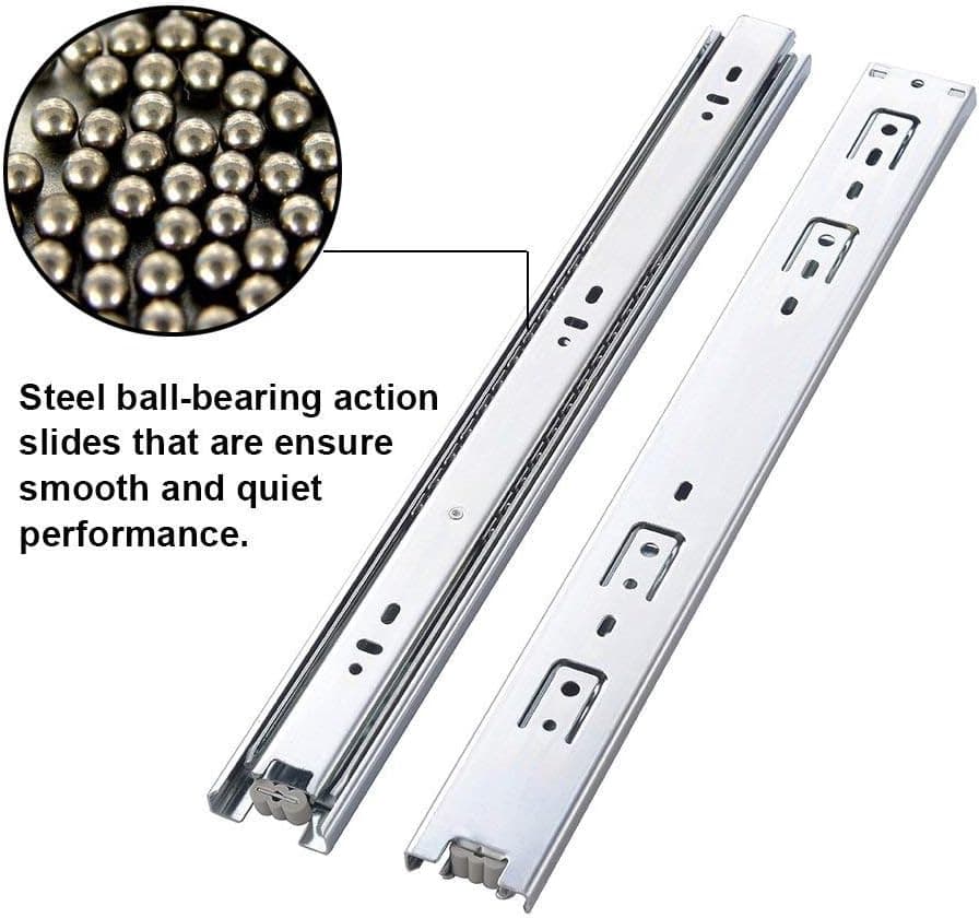Drawer Slides 20 Inch Brushed Nickel