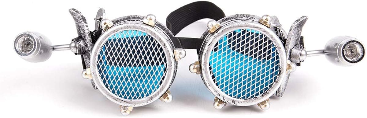 Lelinta Steampunk Goggles Vintage Barbed Wire Lens Rave Glasses