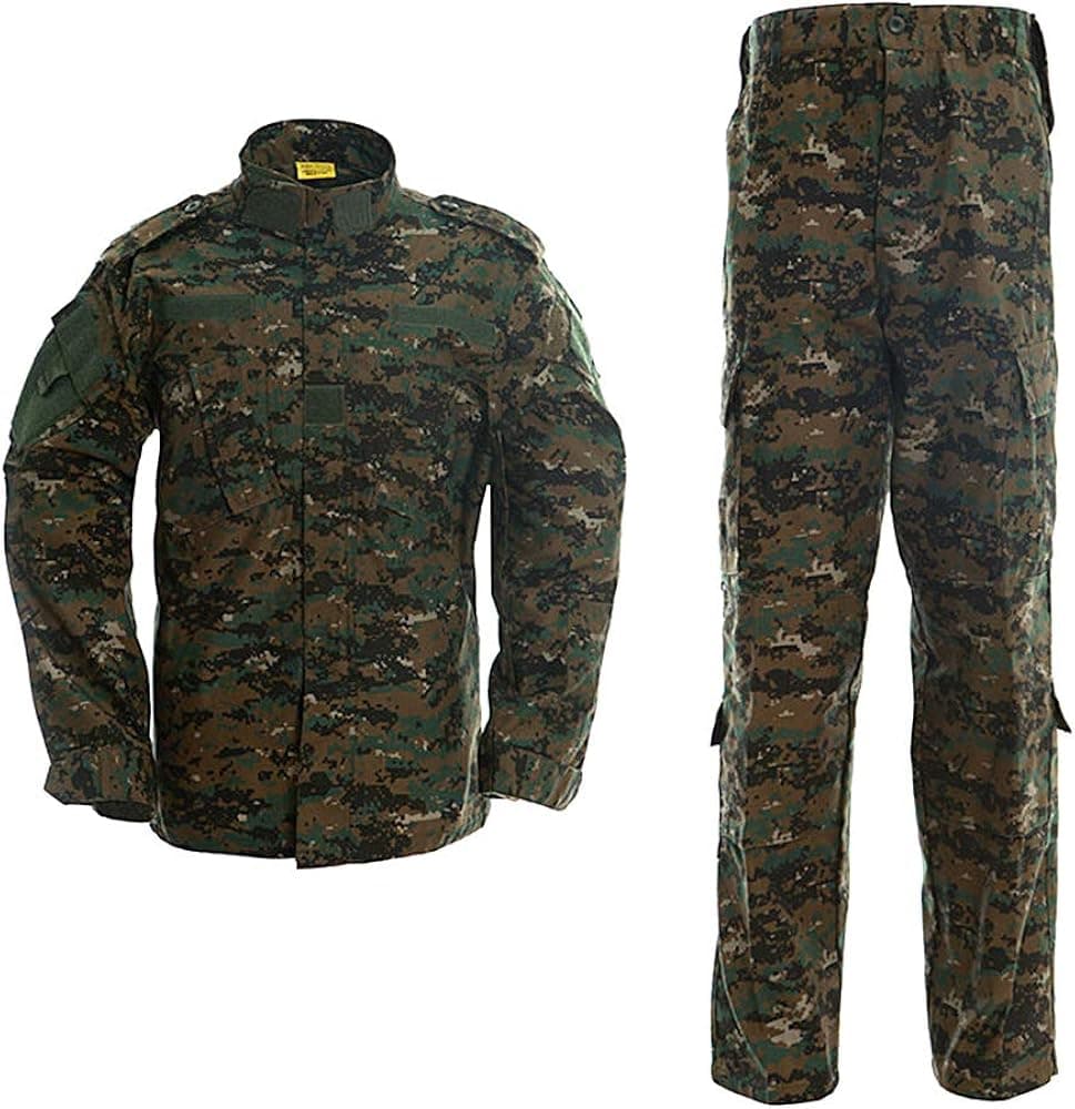 MINGHE Military Tactical Men's Combat Uniform Set Shirt and Pants Sets Cp Camo Uniforms for Army Airsoft Paintball Hunting…