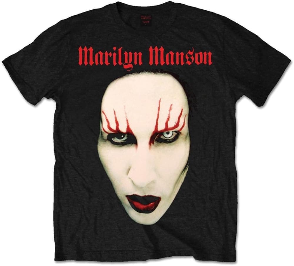Marilyn Manson Red Lips Rock Heavy Metal Official Tee T-Shirt Mens Unisex