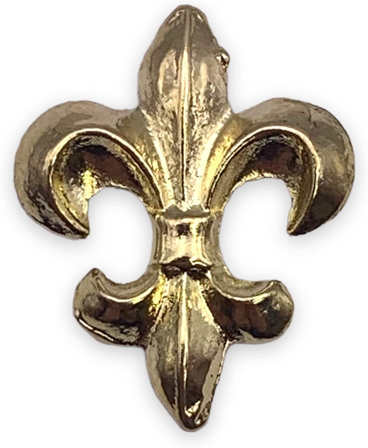 StockPins Fleur Lapel Pin Gold Fleur De Lis Pin, Backpack Pins and Hat Pins for Women and Men, Royal Crown Broach Pin for King and Queen Costume or Pin Collection