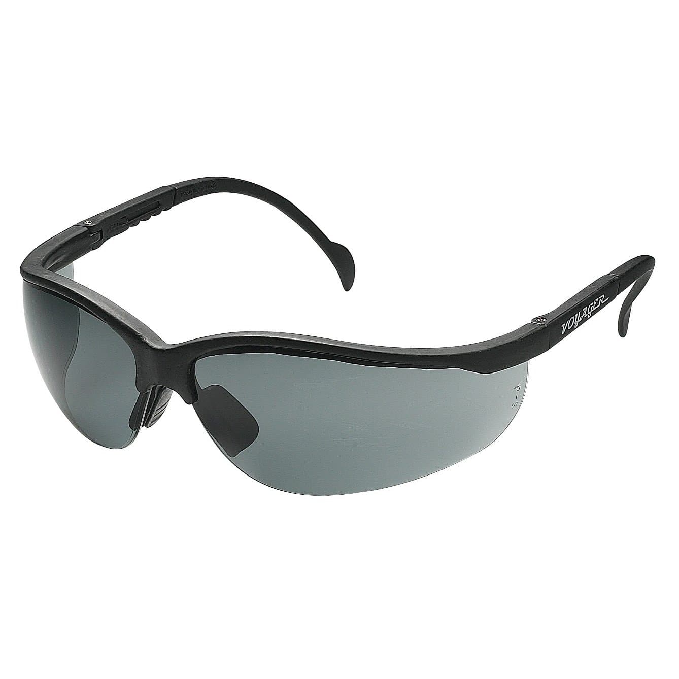 Galeton 9200007 VOYAGER Safety Glasses with Wrap-Around Anti-Fog Scratch Resistant Lenses and Adjustable Temples, Gray