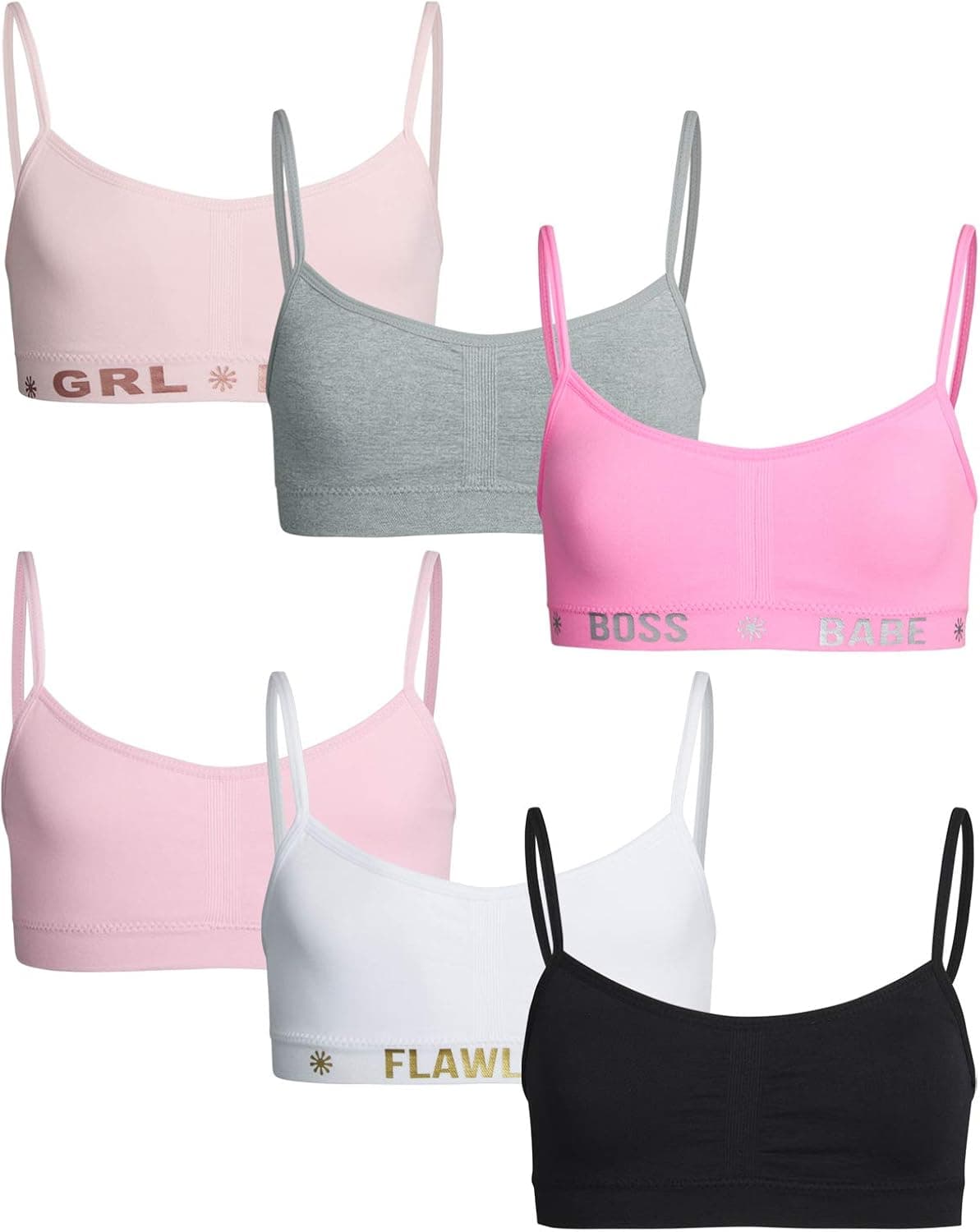 dELiAs Girls Seamless Training Bra with Removable Padding (6 Pack)