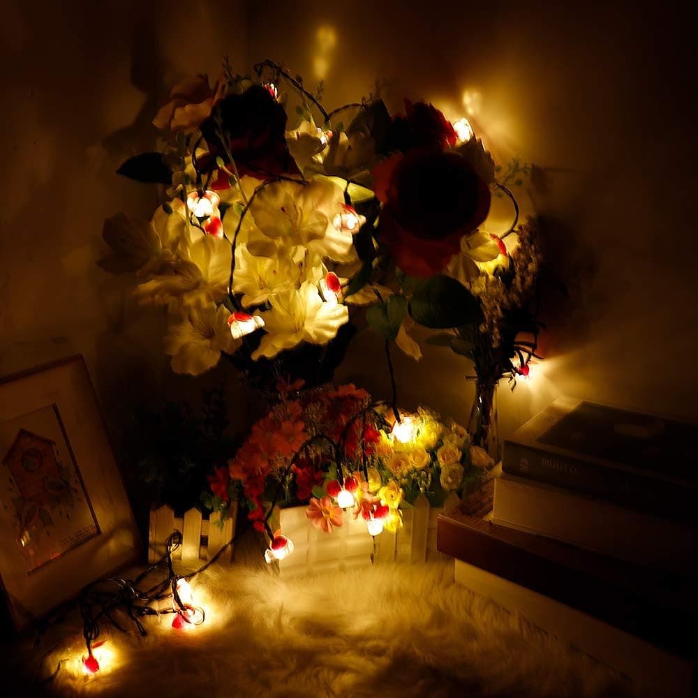 Mokylor Solar String Light,19.7'' Long Ladybug String Lights with 20pcs Lights,Waterproof Light Bar Insect Lights for Indoor Outdoor Festival Party Decoration