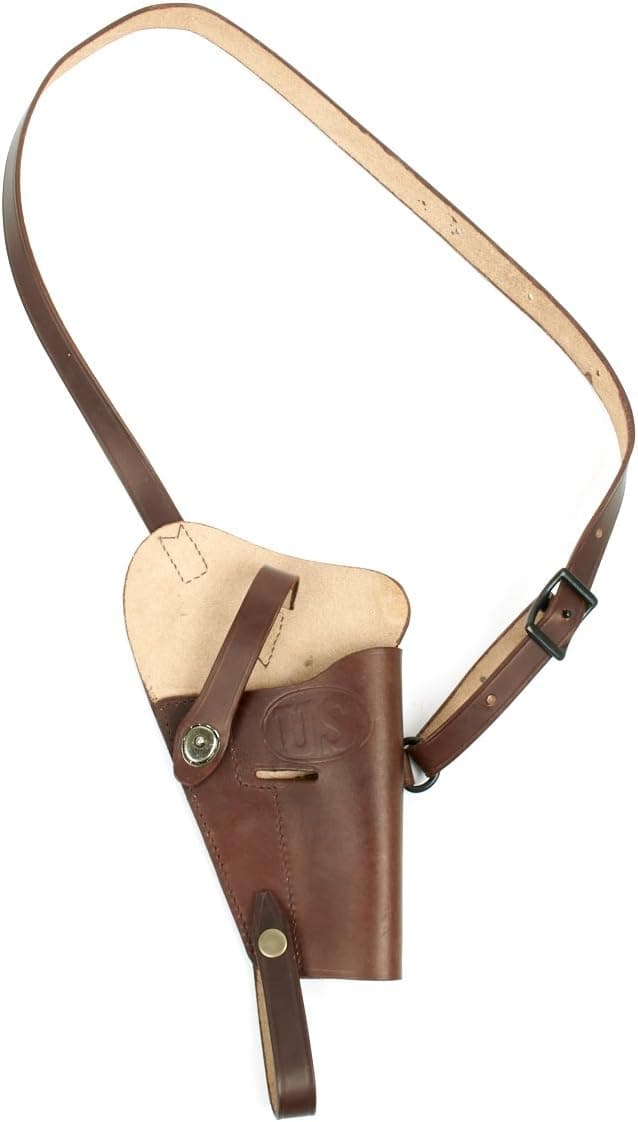 U.S. WWII M3 .45 1911 Pistol Leather Shoulder Holster- Chocolate Brown