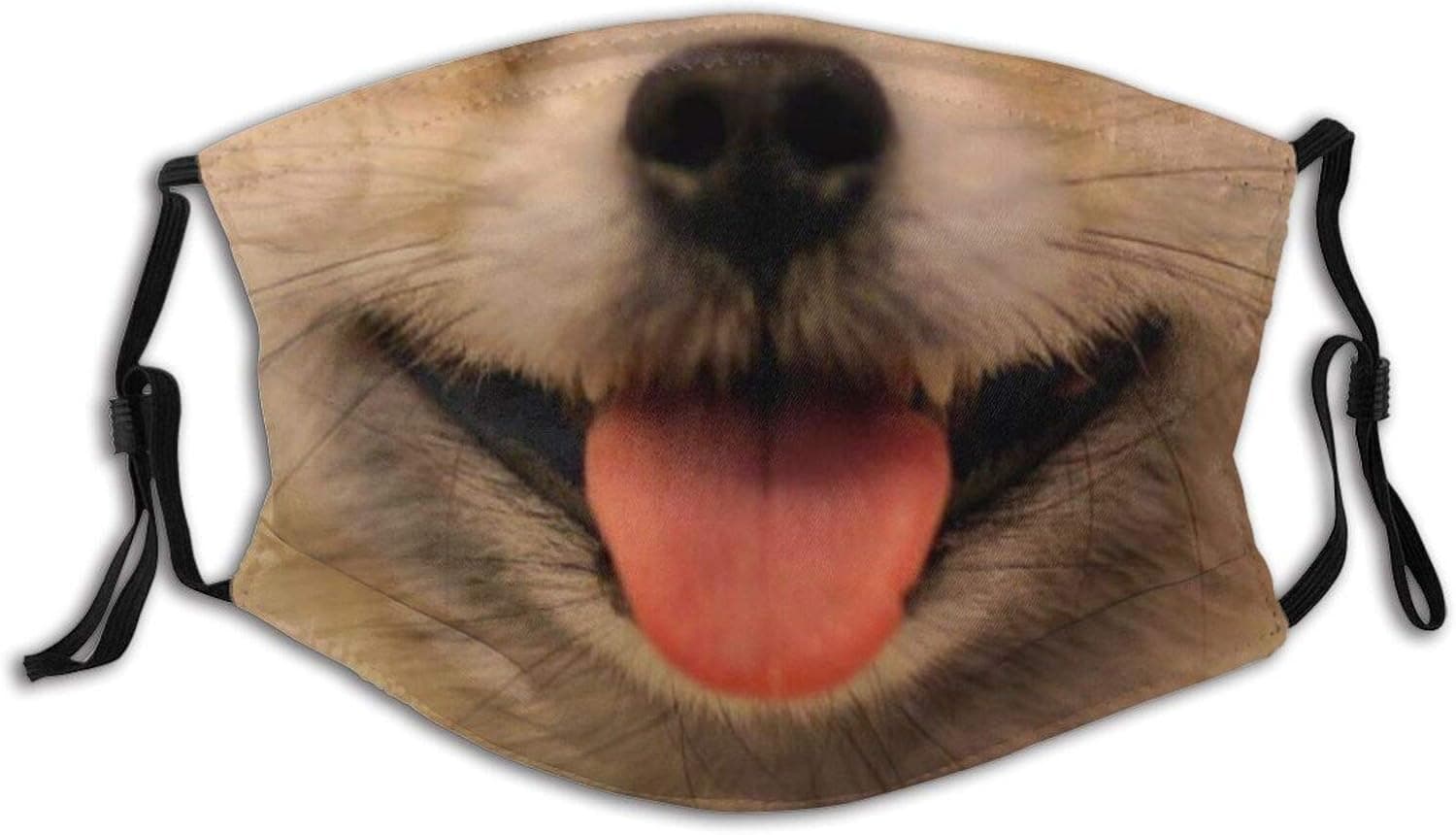 Funny Dog Face Mask, Funny Animal Mask Balaclavas Dustproof-Washable& Reusability With 2 Filters