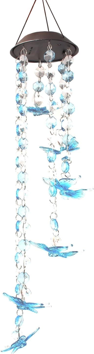 VStoy Solar Lights LED Color Changing Wind Chimes for Outdoor Indoor Garden (Butterfly)