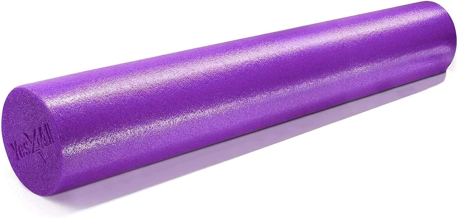 Yes4All Soft-Density Half/Round PE Foam Roller 12/ 18/ 24/ 36 inch for Tissue and Muscle Massage, Back, Legs