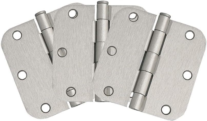 Design House 181412 3-Pack Hinge 3.5", Satin Nickel