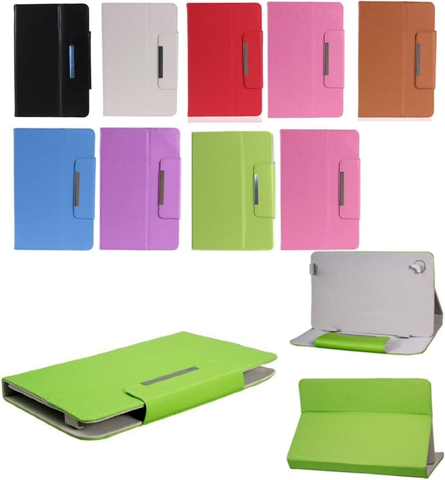 NSSTAR Universal PU Leather Protective Folding Folio Flip Cover Case Book Style with Stand for 7" inch Android Tablet PC (7 inch, Green)