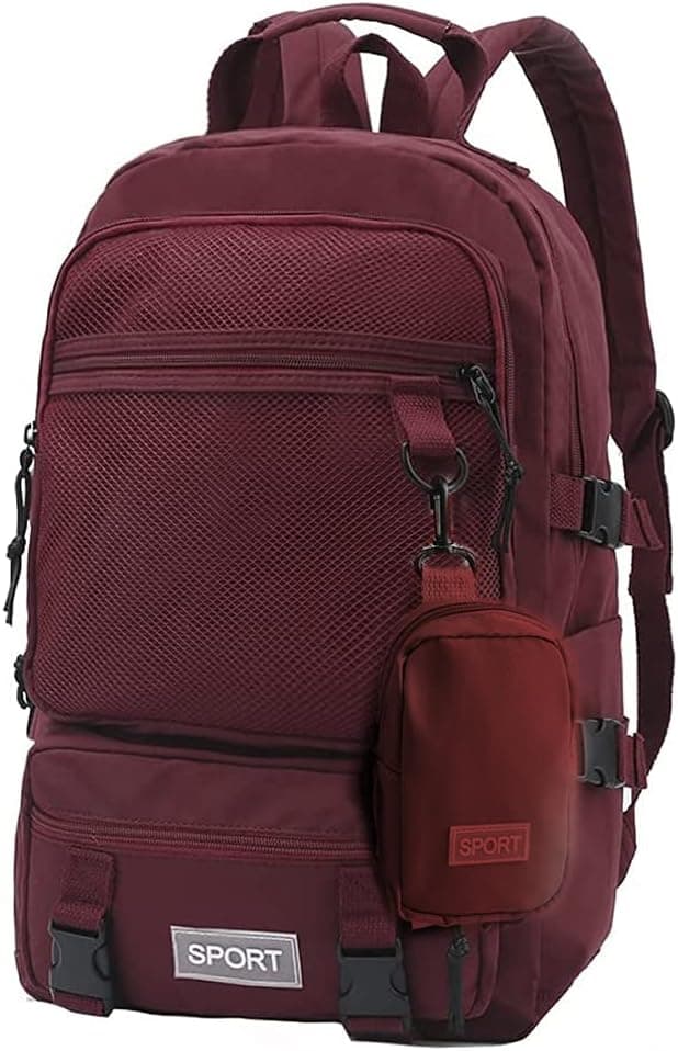 BBD Canvas School Backpack, 15.6 Inch Laptop Backpack Travel Business Work Hiking Daypacks with USB Charging Port