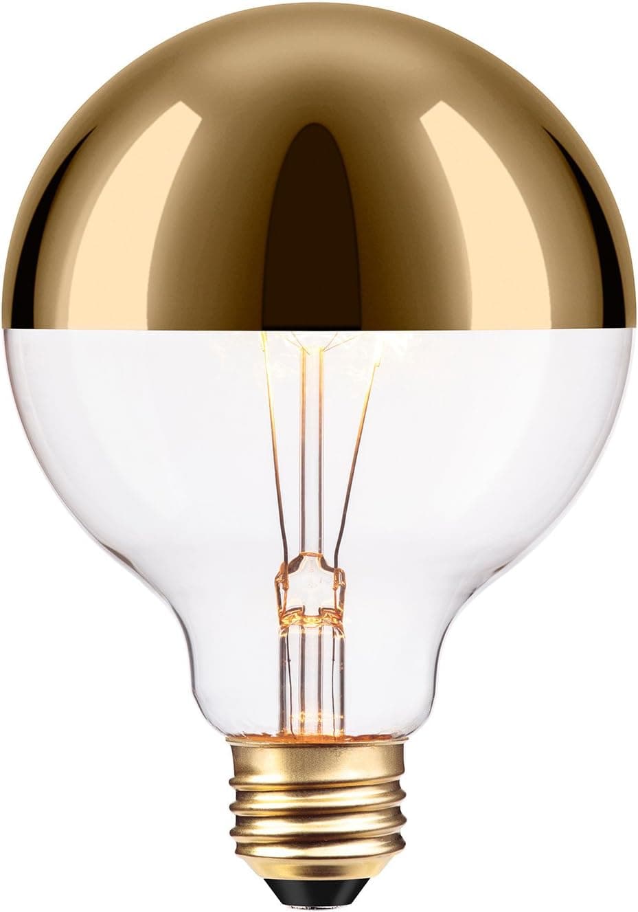 Globe Electric 84649 40W Gold Designer Vintage Edison Oro Incandescent Light Bulb, E26 Base, 220 Lumens