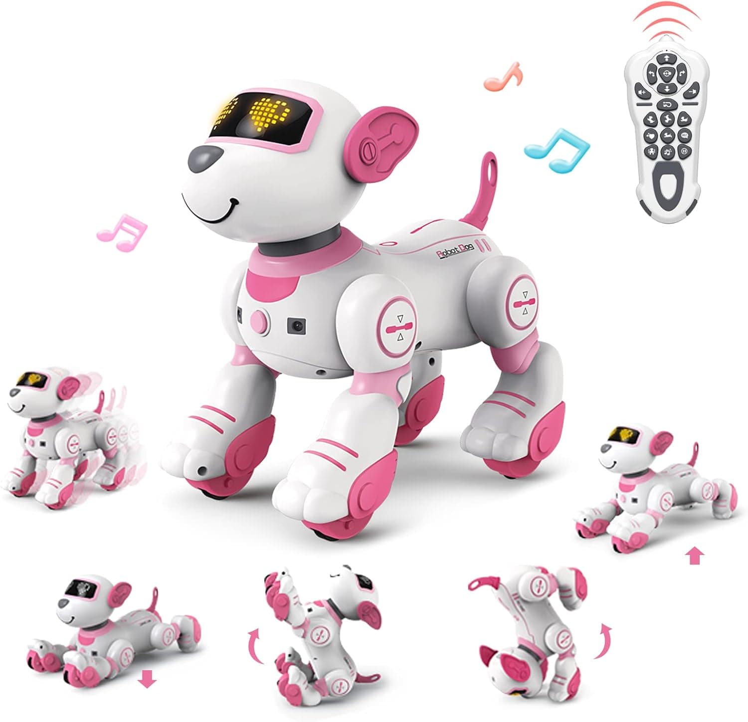 Remote Control Robot Dog Toy That Acts Like A Real Dog,Robo Dog with Touch Function,Dancing&Walking in Carpet,Imitate Animal Mini Pet Robotic Puppy,Juguetes for 3 Years Old Christmas/Birthday Gift