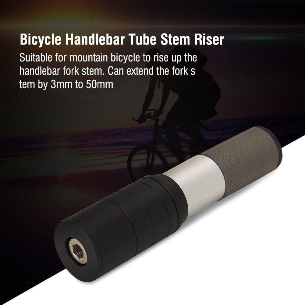 Bicycle Fork Stem Extender Handlebar Riser Adjustable Height Aluminum Alloy Head up Adapter Flexible Easy Installation.