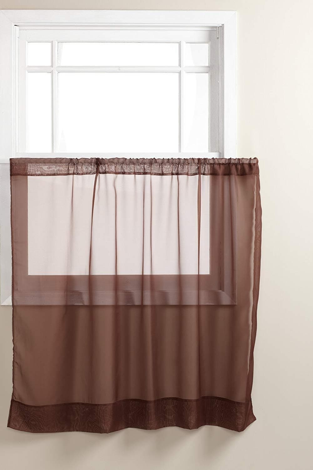 Stylemaster Elegance Sheer Voile, 60" X 24" | Panel, Chocolate