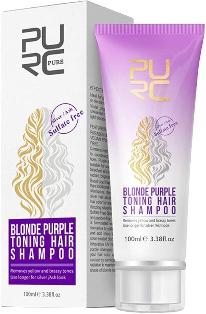 Purple Shampoo,Brass Away Revitalizing Shampoo No Yellow Shampoo for Blonde Hair Brassy Color Fade Shampoo