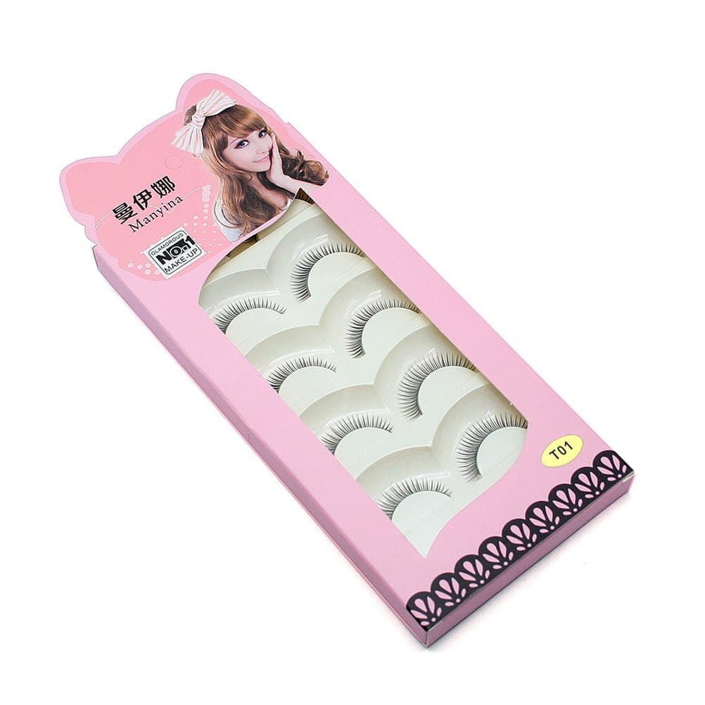 So Beauty 5 Pairs Handmade Natural Soft False Eyelashes Fake Eye Lash T01