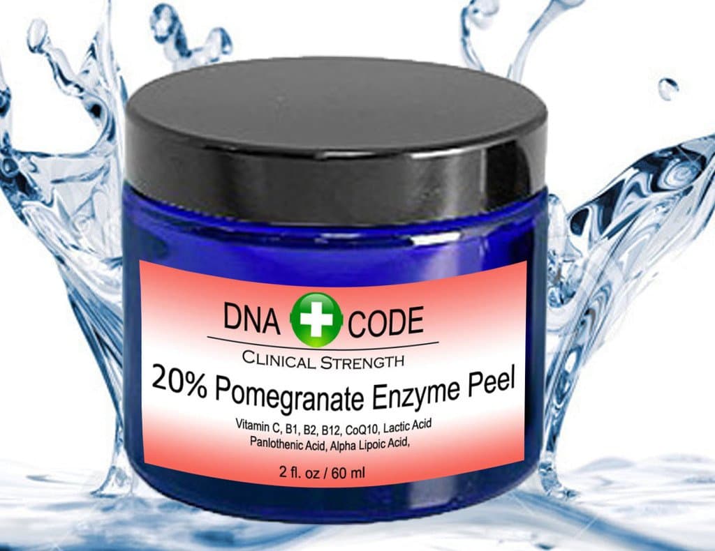 DNA Code-20% Pomegranate Enzyme Peel 2 oz-Enhanced w/Vita.C, B1, B12, CoQ10, Lactic acid.