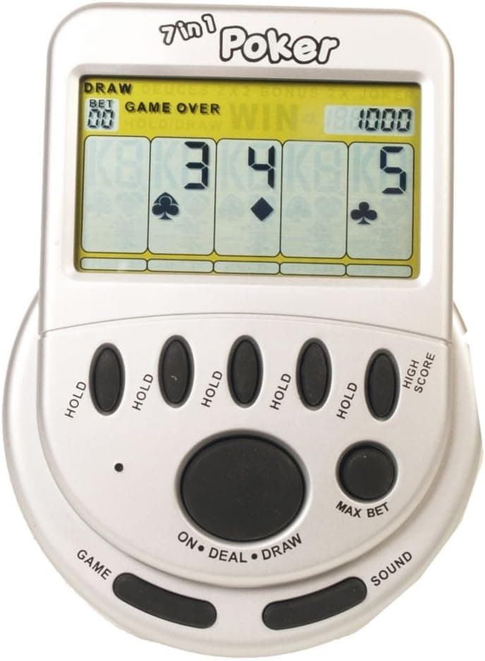 Classic Mega Screen 7-in-1 Poker Handheld Game By John N. Hansen Co.