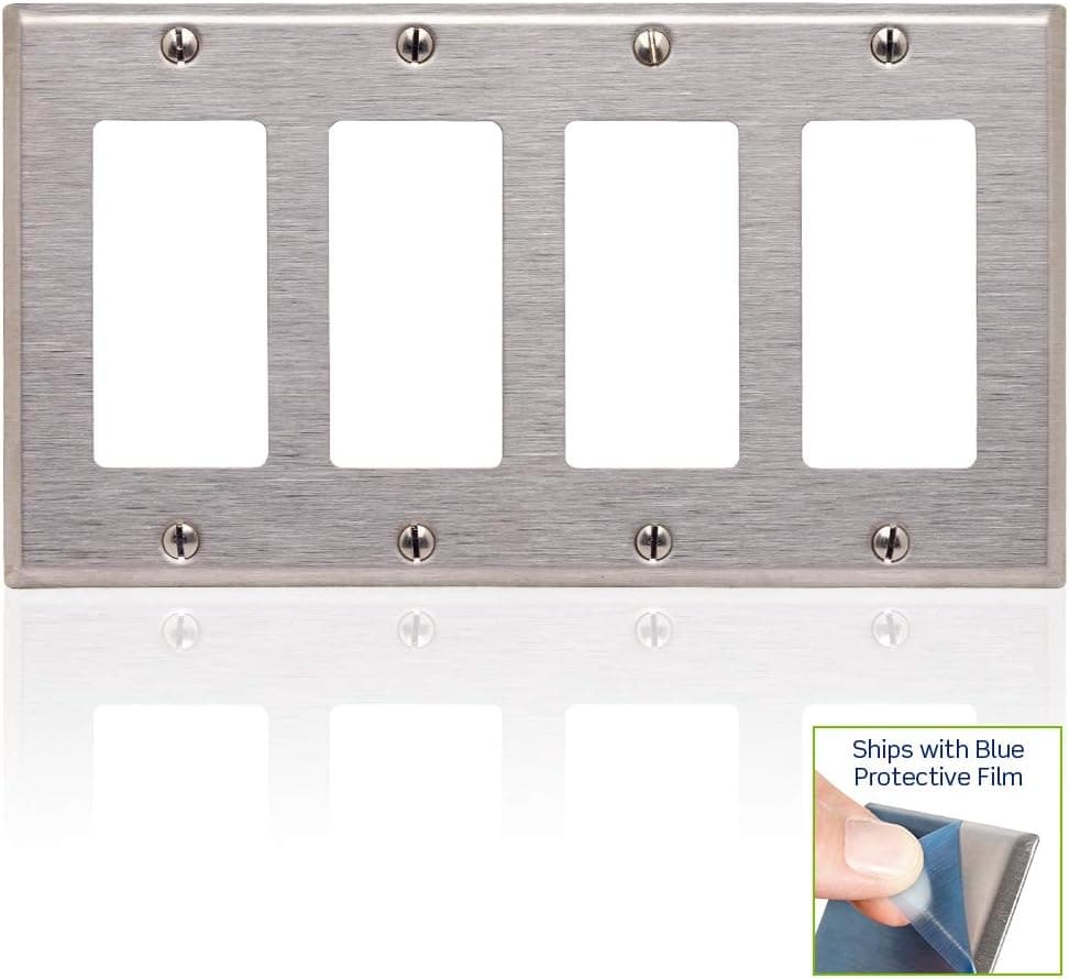Leviton 84412-40 SS WP 4G DEC STD SIZE NON MAG