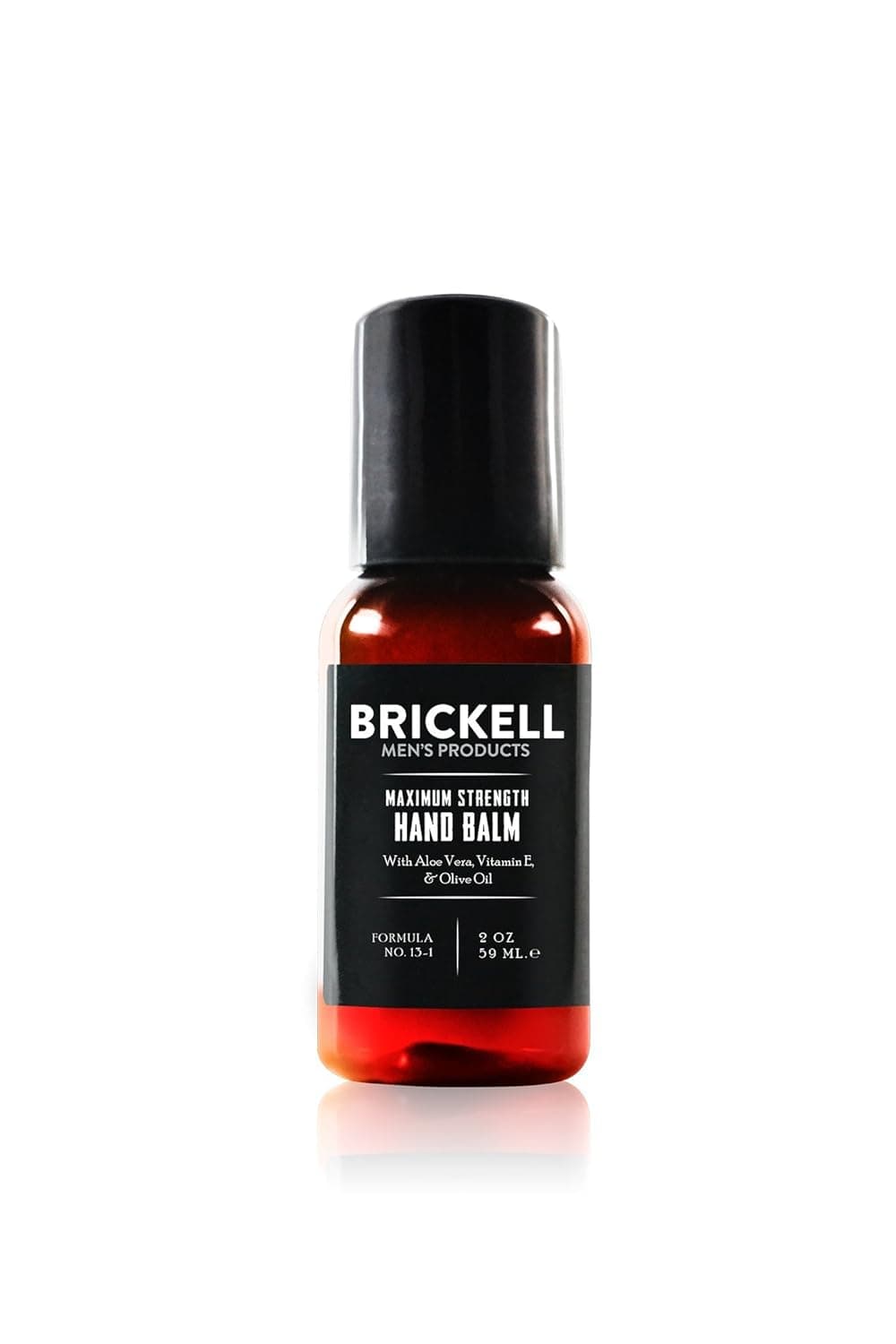 Brickell Men's Maximum Strength Hand Lotion for Men, Natural and Organic Fast-Absorbing Hand Lotion with Vitamin E, Shea Butter, and Jojoba, 2 Ounce, Unscented