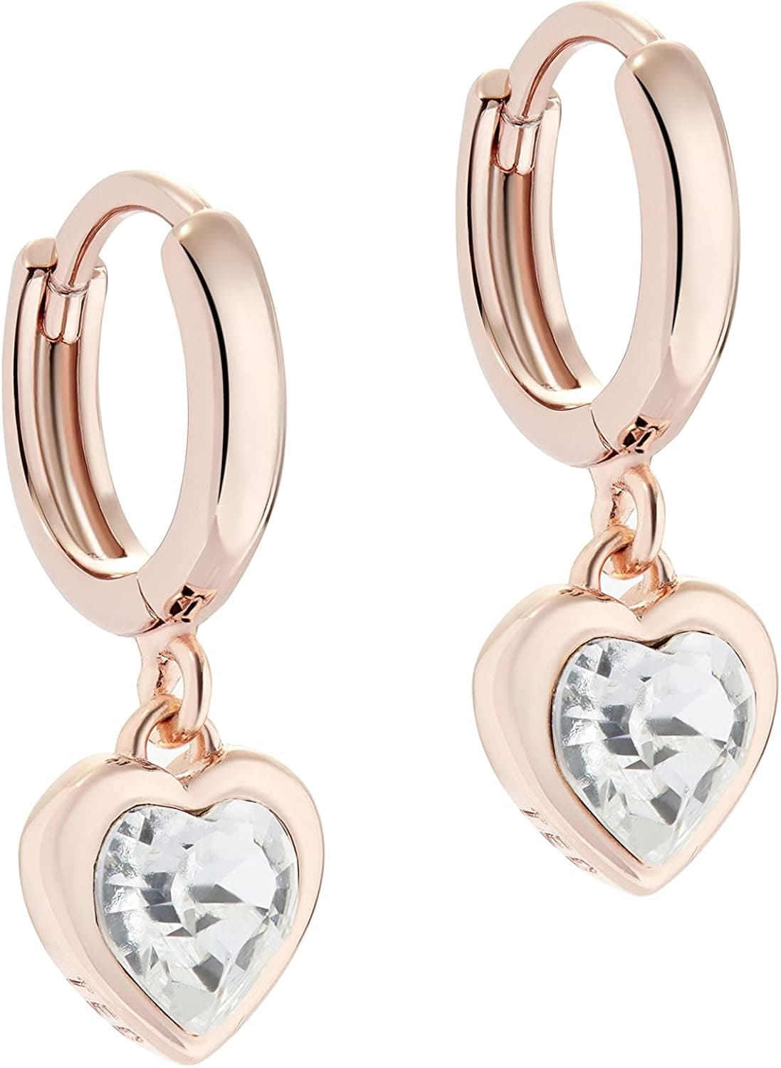 Ted Baker London Hanniy Crystal Heart Huggie Hoop Earrings for Women