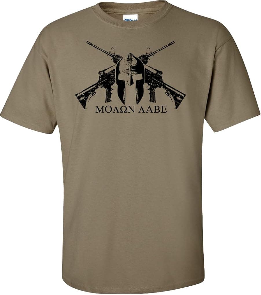 Gadsden and Culpeper Coyote Helmet Molon Labe T-Shirt