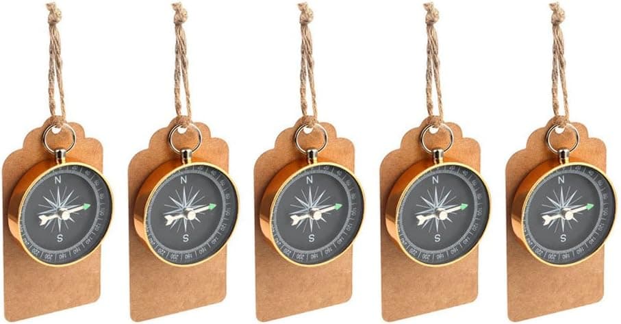 TOYMYTOY 5Pcs Compass Pendant Decorations Portable Birthday Wedding Party Gift Favors
